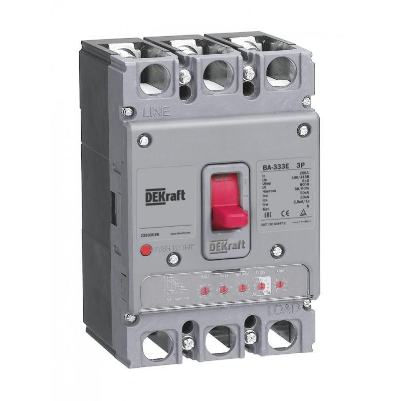 Силовой авт. выкл. с электрон. расц. 3P 32А 50кА ВА-333E (22490DEK)