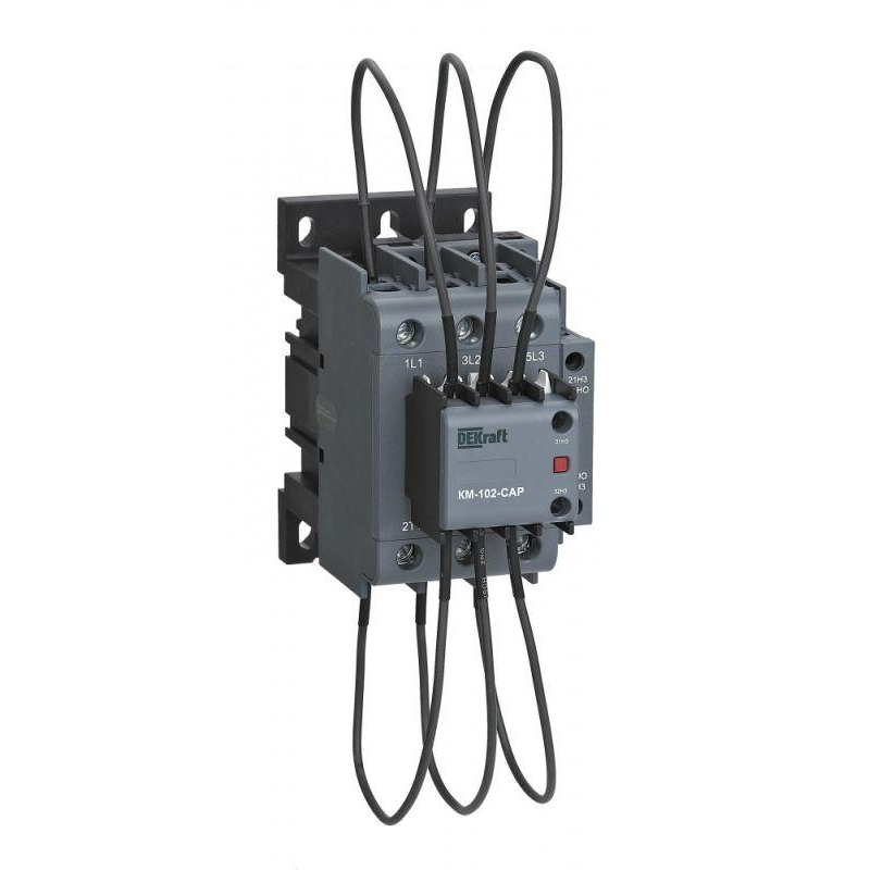 Контактор конденсаторый 60кВАр, 380/400В, AC6b, 1НО2НЗ серии КМ-102-CAP DEKraft (22468DEK)