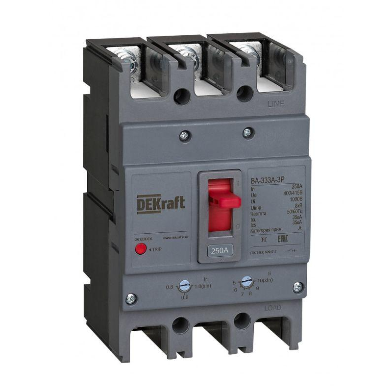 Силовой автоматический выключатель 3P 200A 35кА ВА-333А