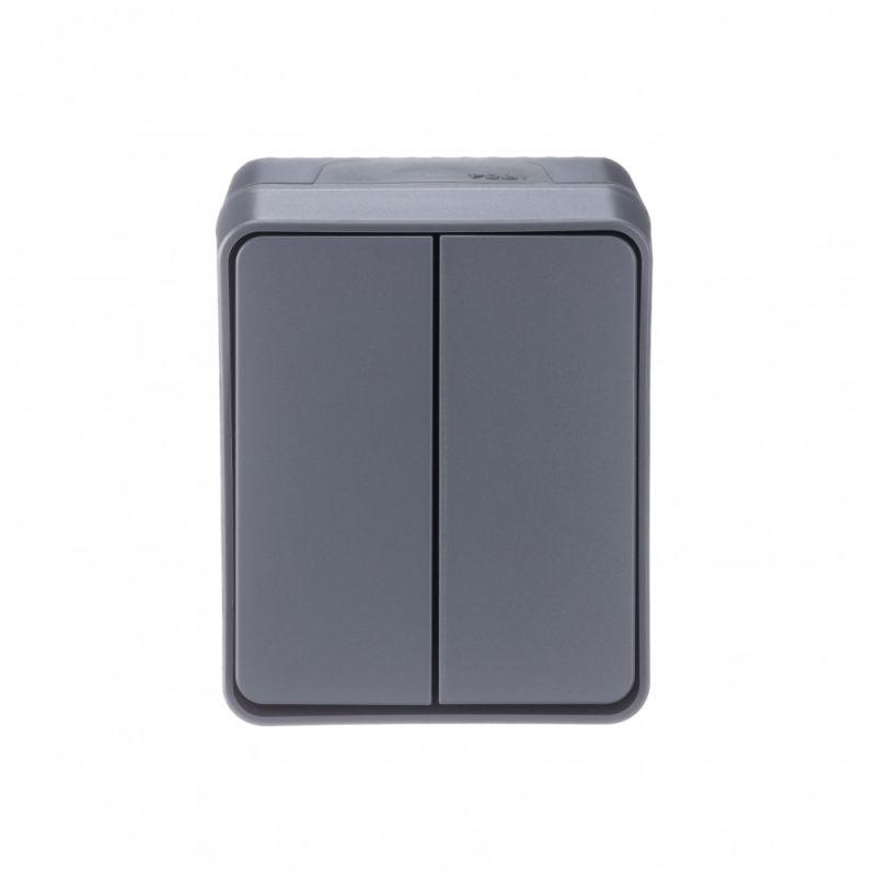 Выключатель 2-кл. ОП AtlasDesign Profi54 IP54 10AX антрацит SchE ATN544051