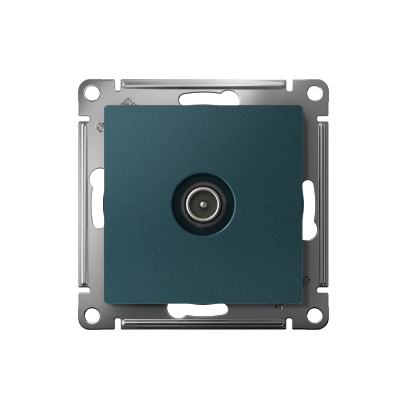 Розетка телевизионная TV AtlasDesign коннектор механизм изумруд SchE ATN000893