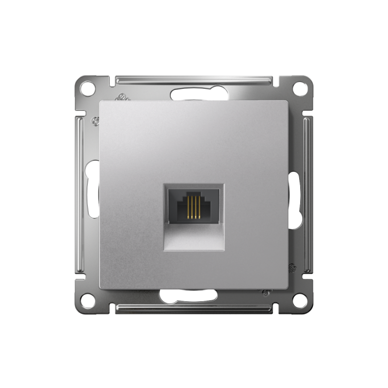 Розетка телефонная 1-м СП AtlasDesign RJ11 механизм алюм. SchE ATN000381