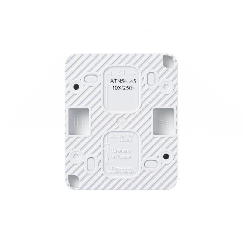 Розетка 1-м ОП AtlasDesign Profi54 16А IP54 250В с заземл. защ. шторки бел. SchE ATN540145