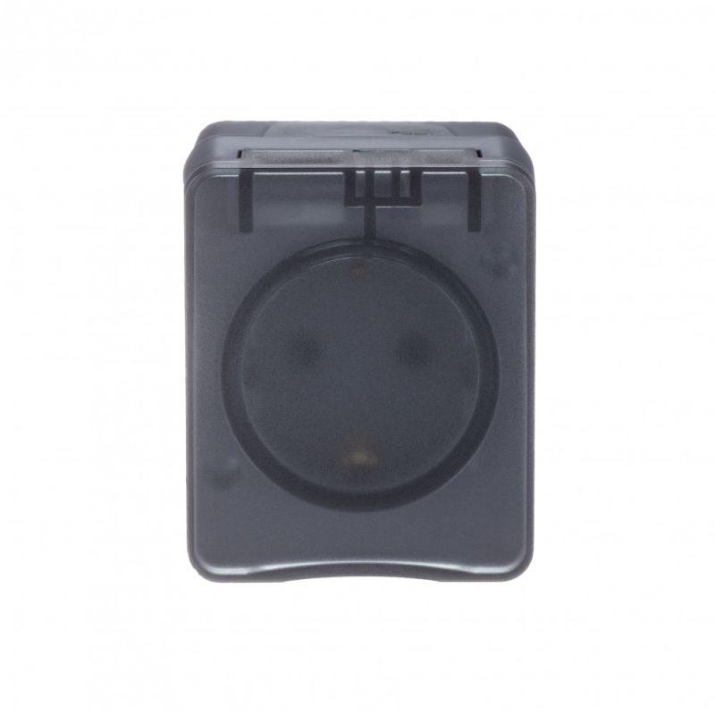 Розетка 1-м ОП AtlasDesign Profi54 16А IP54 250В с заземл. защ. шторки антрацит SchE ATN544045