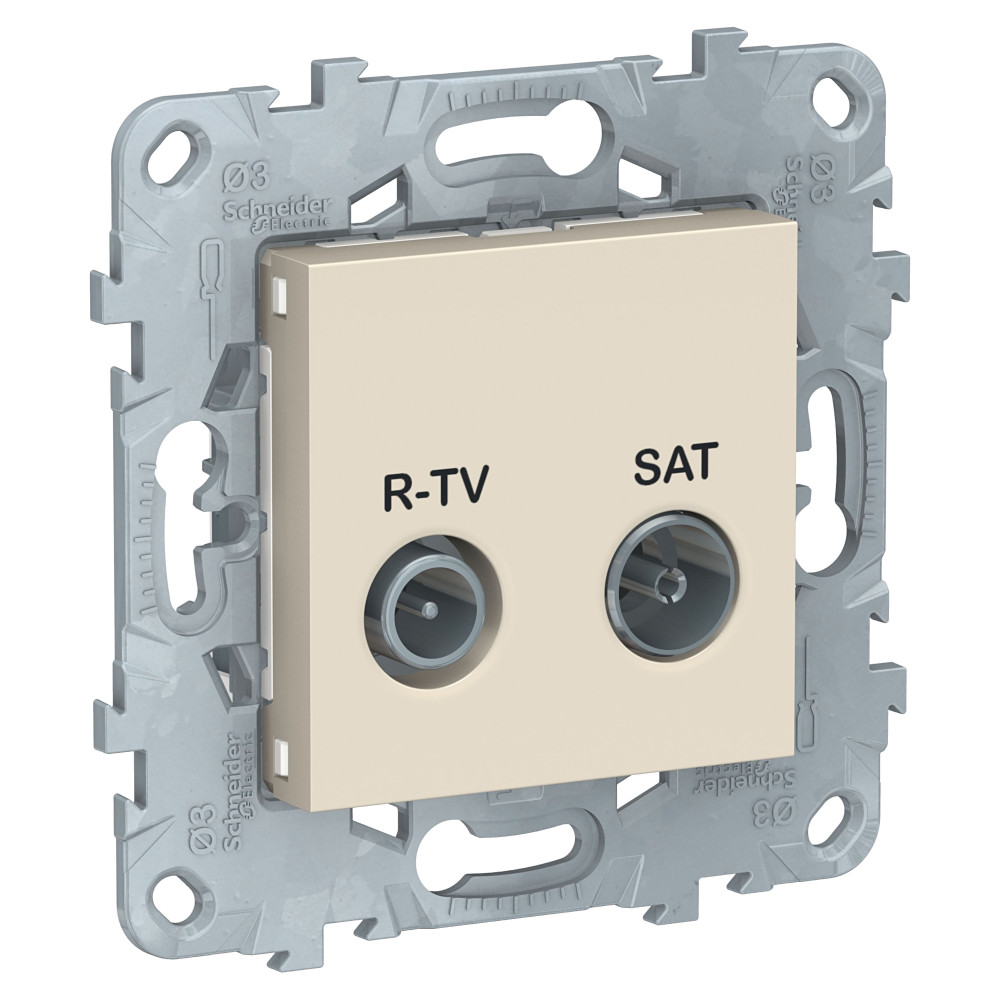 Розетка UNICA NEW R-TV/ SAT оконечная бежевый (NU545544)