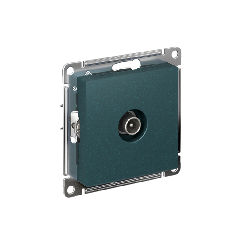 Розетка телевизионная оконечная TV AtlasDesign 1дБ механизм изумруд SchE ATN000891