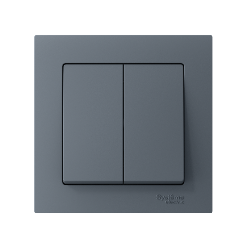 Выключатель 2-кл. СП AtlasDesign 10А IP20 (сх. 5) 10AX в сборе грифель SchE ATN000752