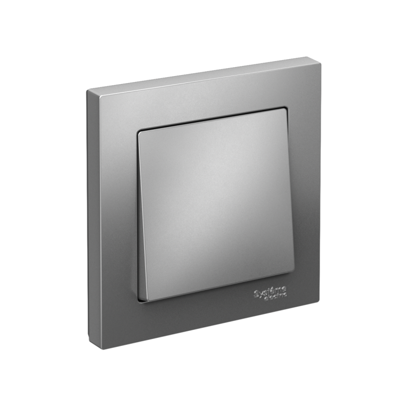 Выключатель 1-кл. СП AtlasDesign 10А IP20 (сх. 1) 10AX в сборе сталь SchE ATN000912