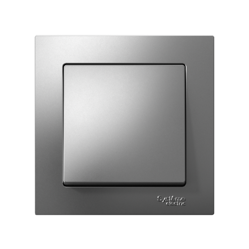 Выключатель 1-кл. СП AtlasDesign 10А IP20 (сх. 1) 10AX в сборе сталь SchE ATN000912