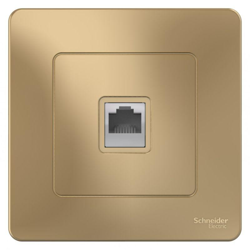 Розетка компьютерная 1-м СП BLANCA RJ45 кат.5e титан SchE BLNIS045004