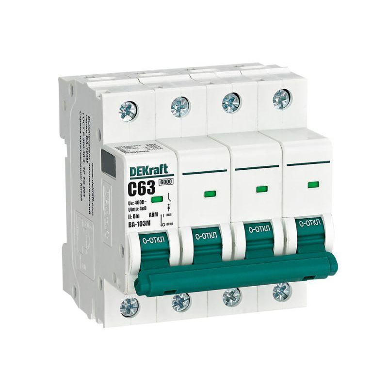 ВА 4P 63А х-ка C 6кА ВА-103M (12535DEK)