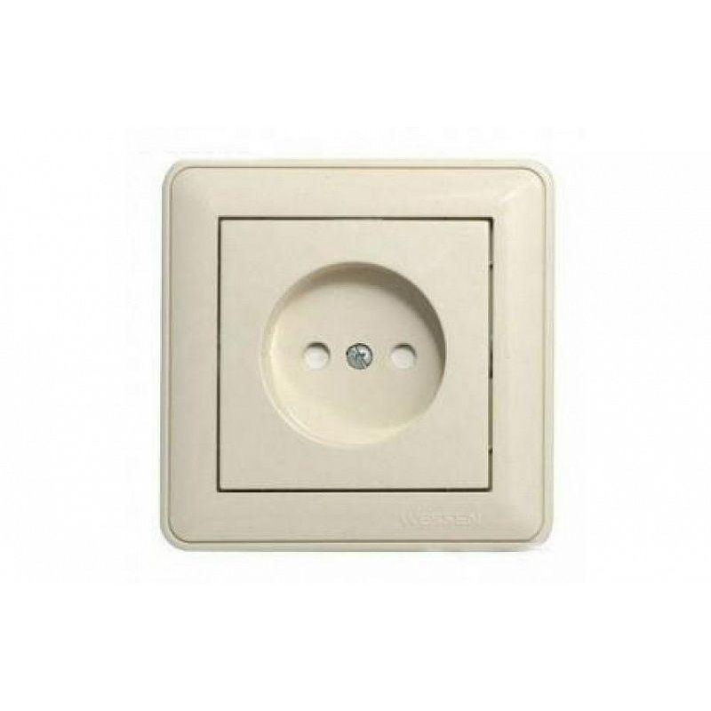 Розетка 1-м СП W59 16А IP20 с заземл. защ. шторки в сборе сл. кость SchE RS16-152-28