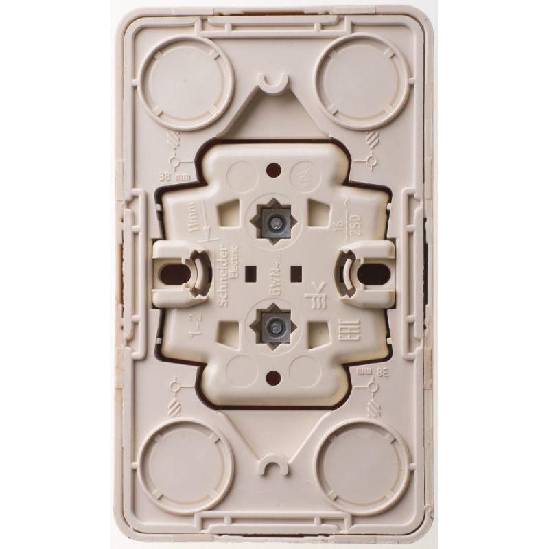 Розетка 2-м ОП Этюд Дача 16А IP20 250В без заземл. без защ. шторок сосна SchE PA16-005D