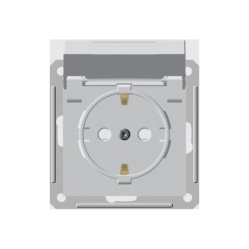 Механизм розетки 1-м СП W59 Aqua 16А IP44 с заземл. защ. шторки бел. SchE RS16-152B-1-86