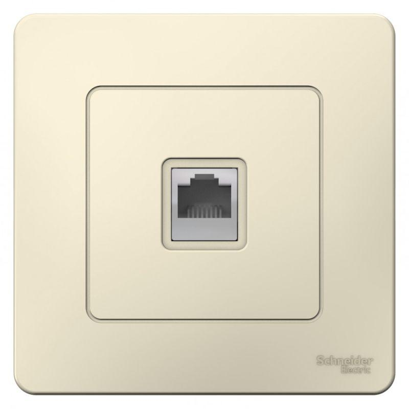 Розетка телефонная 1-м СП Blanca RJ11 молочн. SchE BLNIS011002