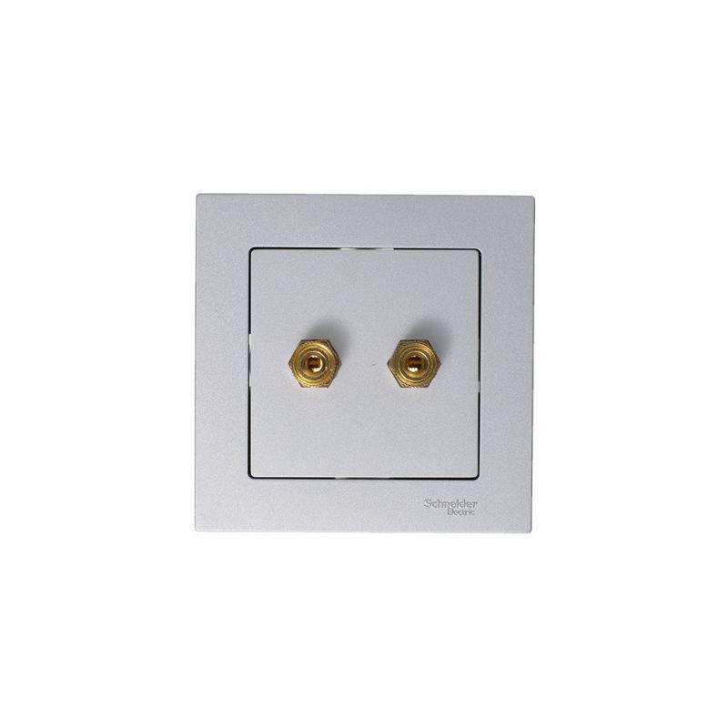 Аудиорозетка 2-м AtlasDesign алюм. SchE ATN000387