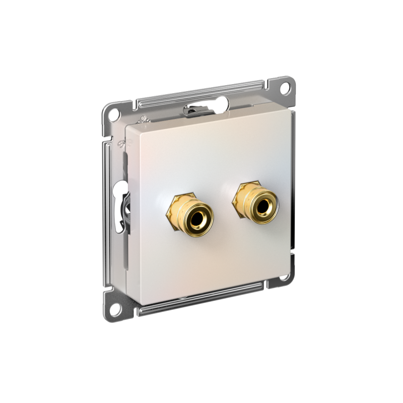 Аудиорозетка 2-м AtlasDesign жемчуж. SchE ATN000487