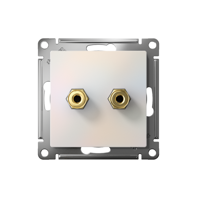 Аудиорозетка 2-м AtlasDesign жемчуж. SchE ATN000487