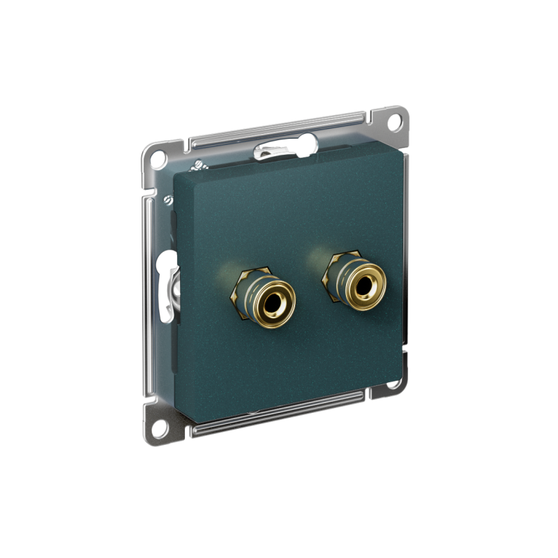 Аудиорозетка 2-м AtlasDesign изумруд SchE ATN000887