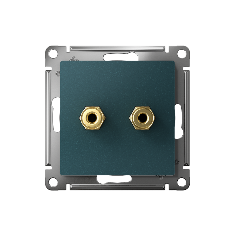 Аудиорозетка 2-м AtlasDesign изумруд SchE ATN000887