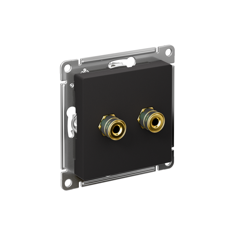 Аудиорозетка 2-м AtlasDesign карбон SchE ATN001087