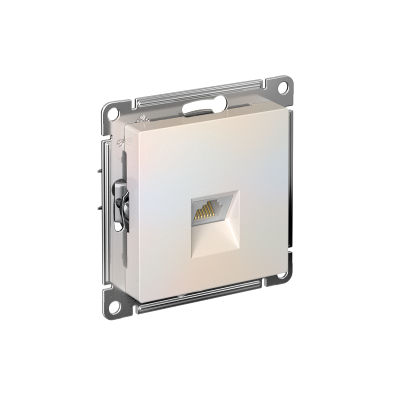Розетка компьютерная AtlasDesign RJ45 кат.6A механизм жемчуж. SchE ATN000486