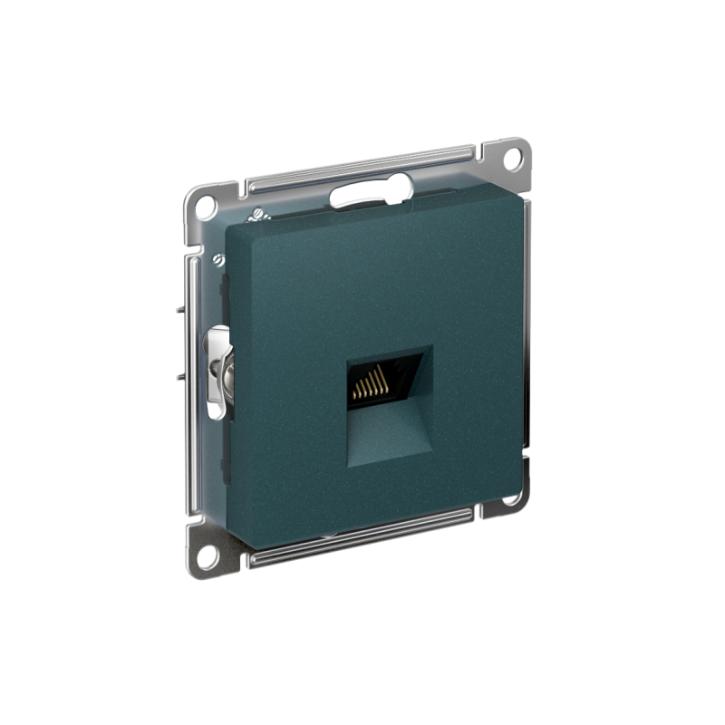 Розетка компьютерная AtlasDesign RJ45 кат.6A механизм изумруд SchE ATN000886