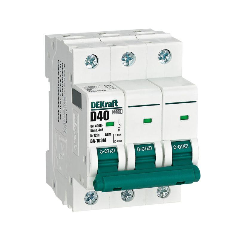 Выключатель автоматический 3P 40А D 6кА ВА-103M