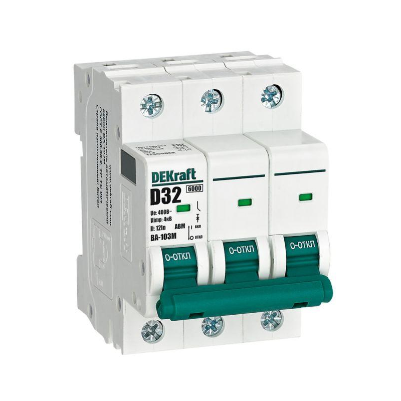 Выключатель автоматический 3P 32А D 6кА ВА-103M (12559DEK)