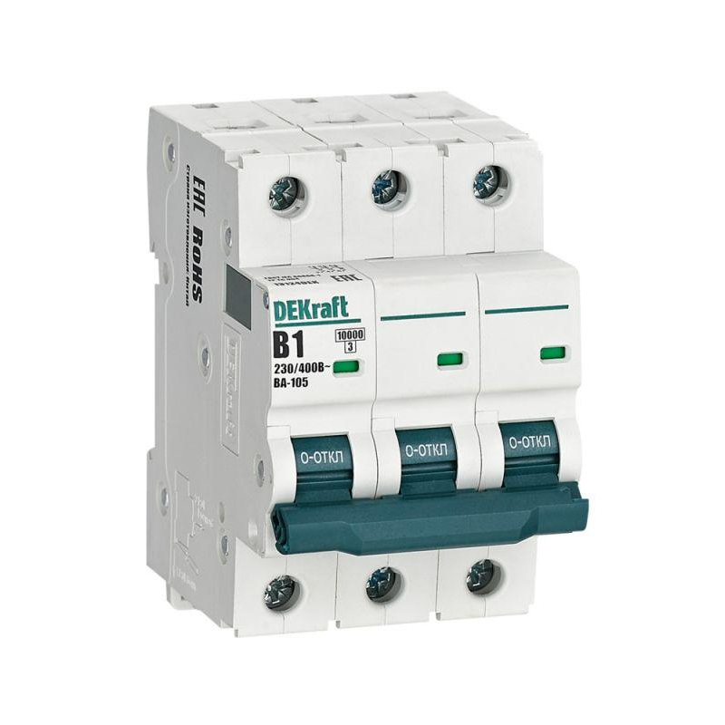 Выключатель автоматический 3P 1A х-ка B ВА-105 10кА