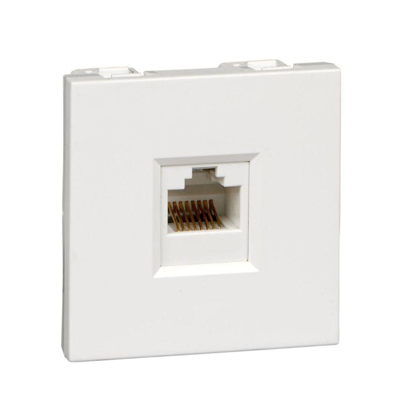 Механизм розетки комп. 1-м W45 для кабель-канала бел. SchE RIN-144K5E-B