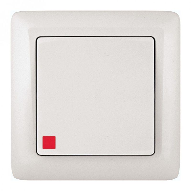 Выключатель 1-кл. СП Хит 6А IP20 250В с подсветкой бел. SchE VS16-135-B