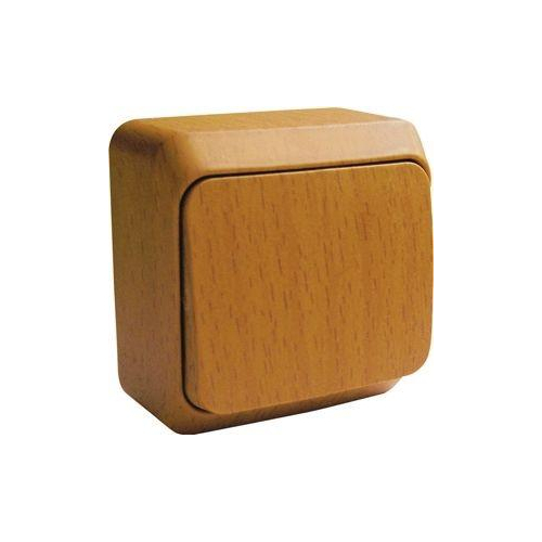 Выключатель 1-кл. ОП Этюд Дача 10А IP20 бук SchE BA10-001T