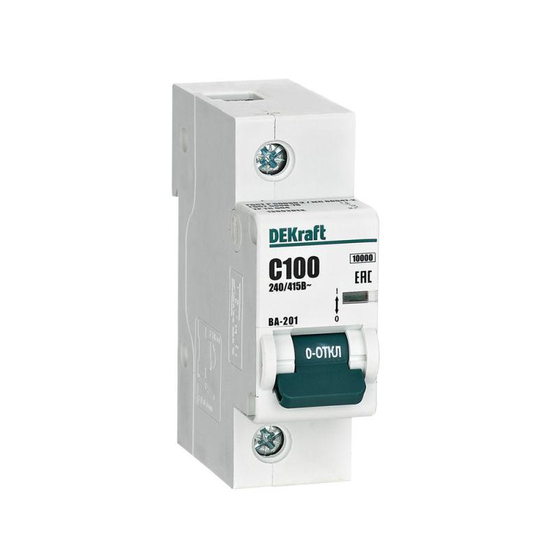 Выключатель автоматический модульный 1п C 100А 10кА ВА-201 SchE 13003DEK