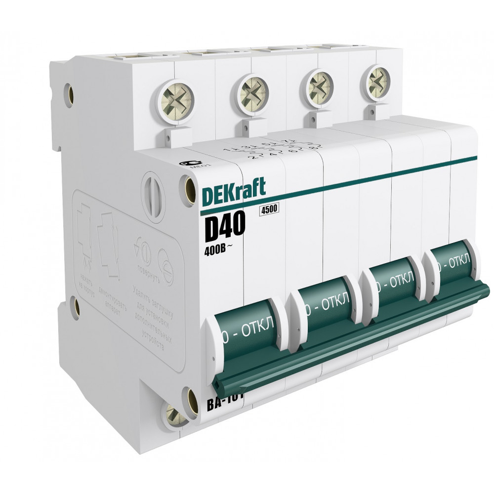 Выключатель автоматический модульный 4п D 63А 4.5кА ВА-101 SchE 11144DEK
