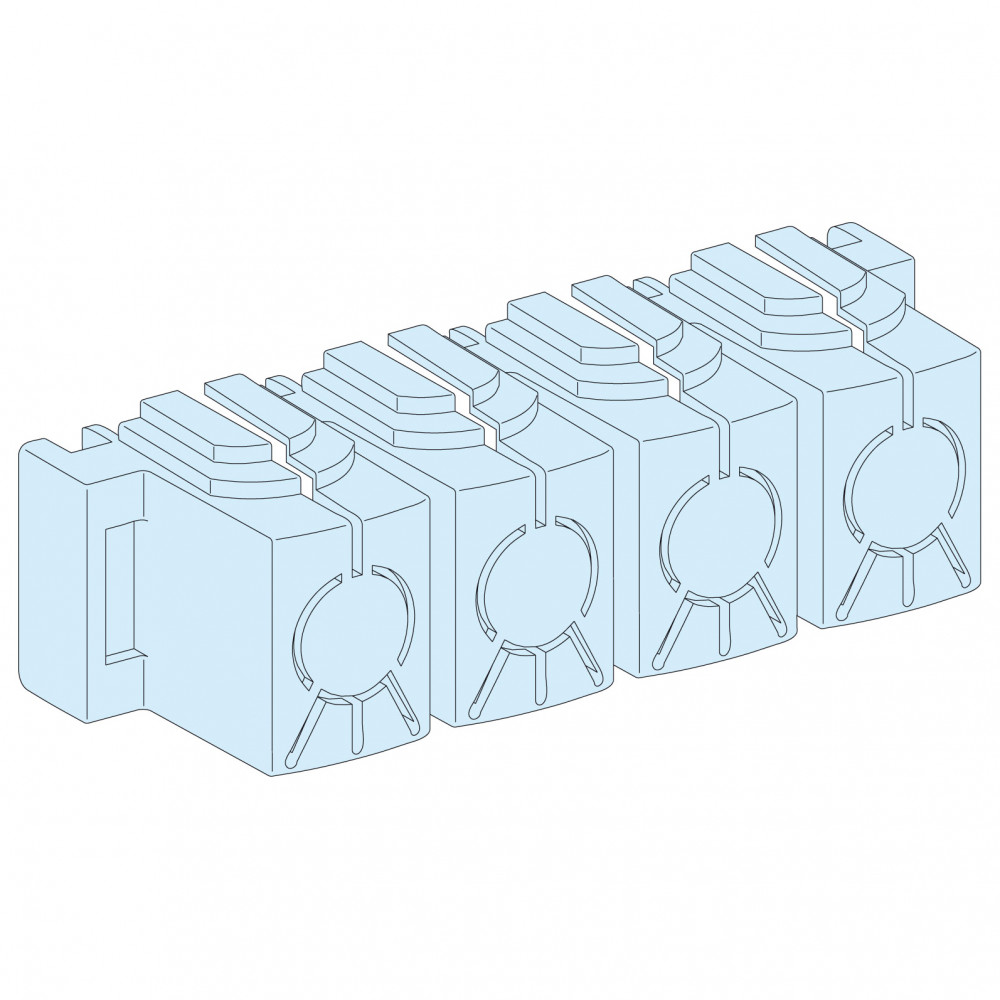 Комплект из 8 крышек для сил. шин POWERCLIP IPXXB (уп.8шт) SchE 04150