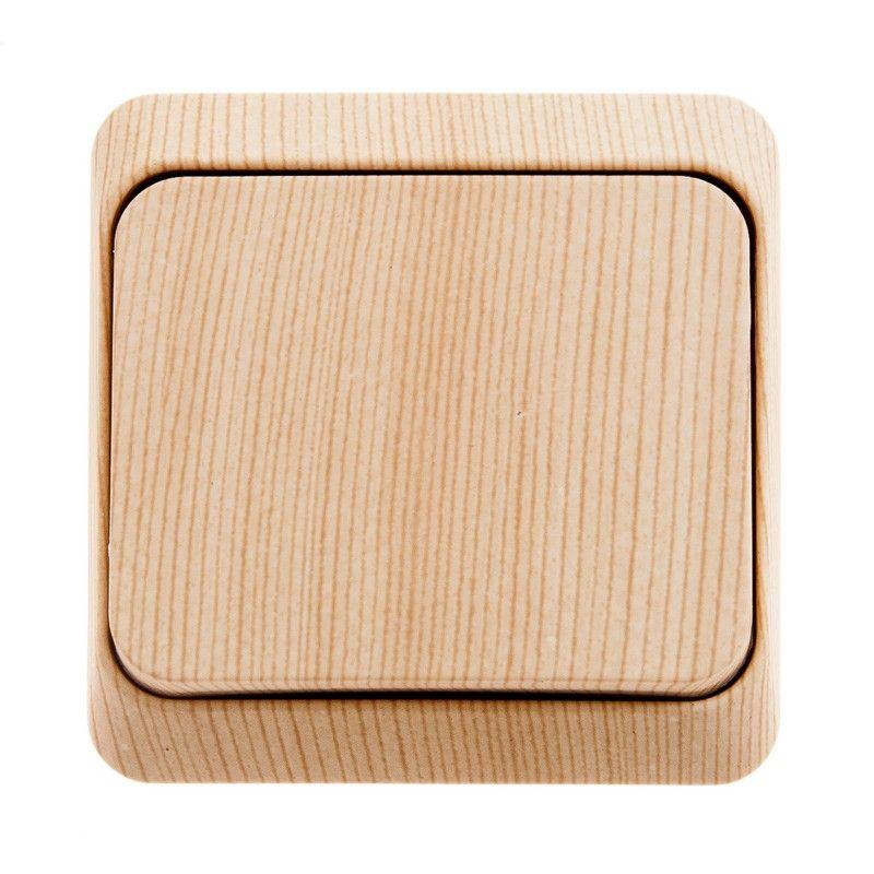 Переключатель 1-кл. ОП Этюд 10А IP20 сосна SchE BA10-004D