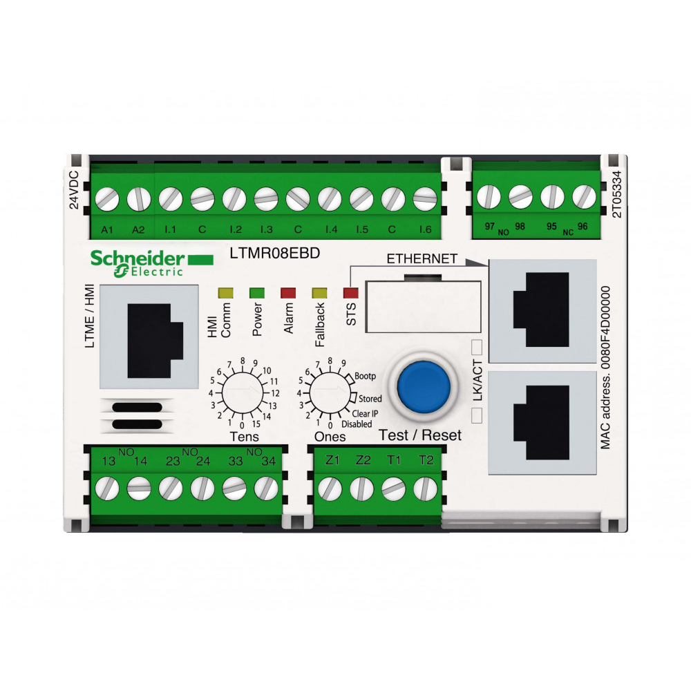 Реле TESYS T MODBUS TCP/IP 0.4-8А 24В DC SchE LTMR08EBD