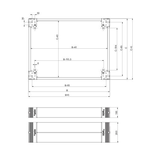 Панель боковая 600х200 (уп.4шт) SchE NSYSPS6200