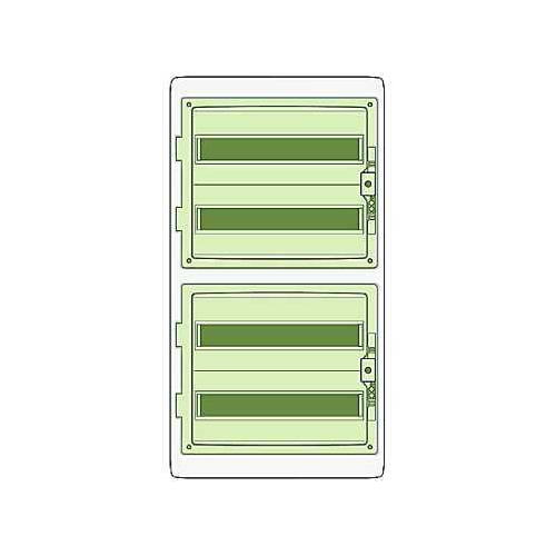 Бокс ОП Kaedra 72мод. (4 ряда по 18мод.) сер. с прозр. дверью IP65 SchE 13987