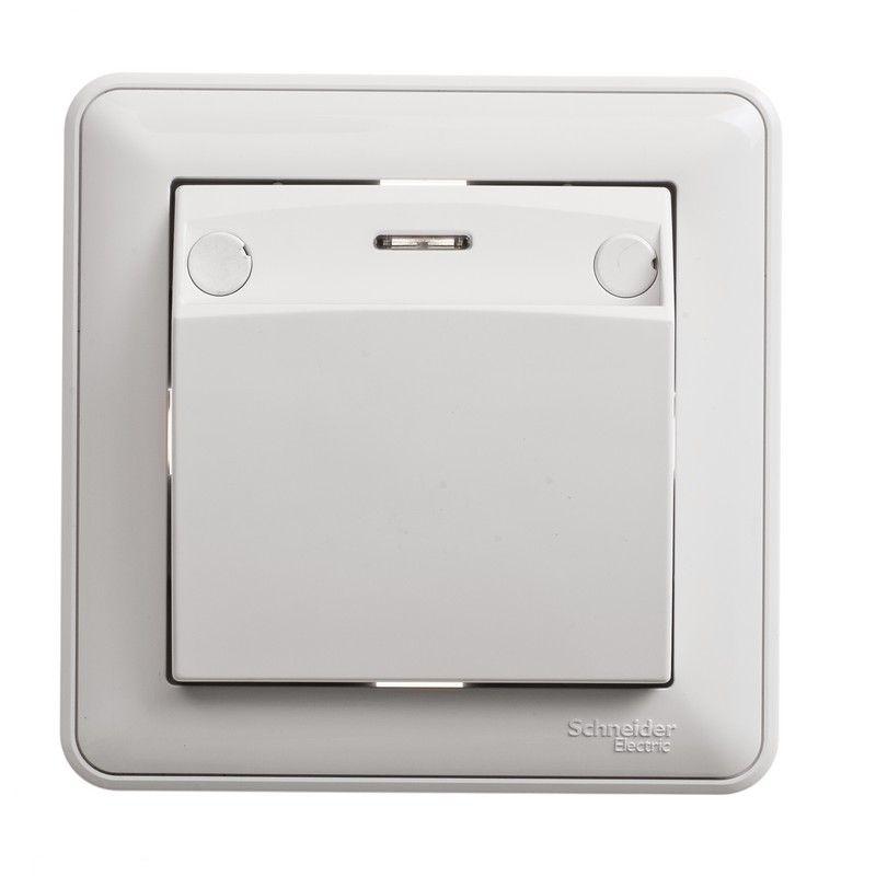 Выключатель карточный 1-кл. СП W59 16А IP20 с индикацией в сборе бел. SchE VS616-051-18