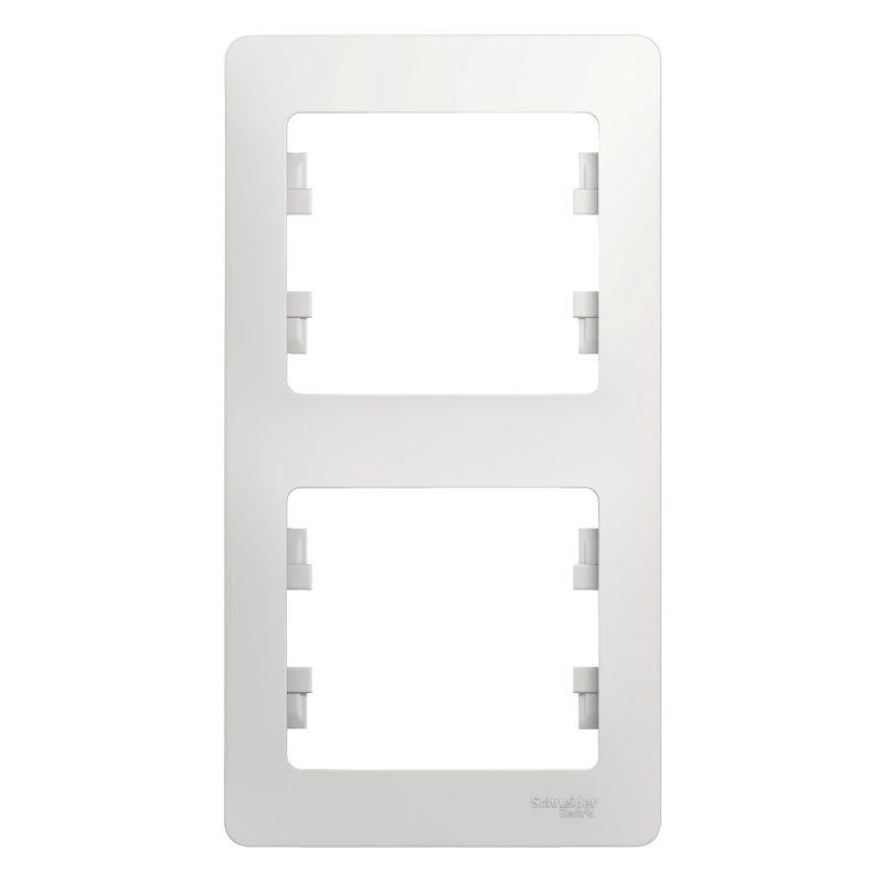 Рамка 2-м Glossa верт. бел. SchE GSL000106