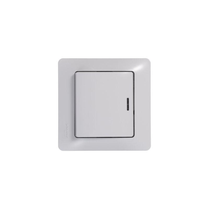 Механизм выключателя 1-кл. СП Glossa 10А IP20 (сх. 1а) 10AX с подсветкой бел. SchE GSL000113