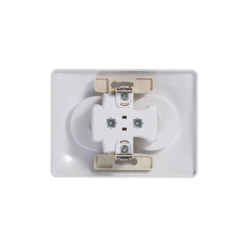 Розетка 2-м СП Glossa 16А IP20 без заземл. бел. SchE GSL000120