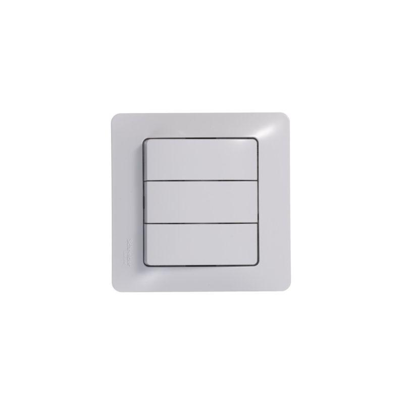 Механизм выключателя 3-кл. СП Glossa 10А IP20 (сх. 1+1+1) 10AX бел. SchE GSL000131