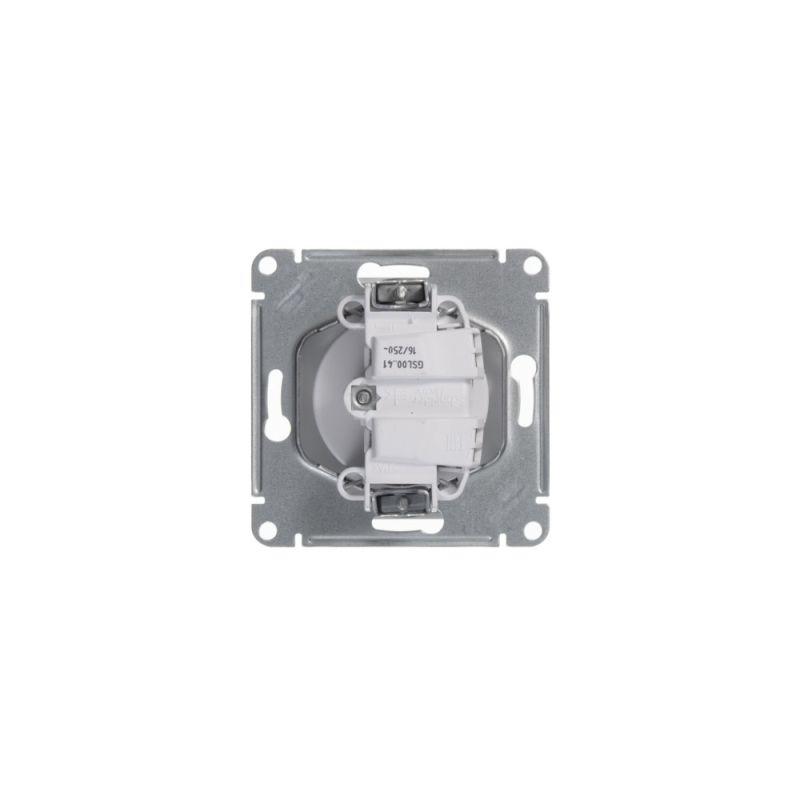 Механизм розетки 1-м СП Glossa 16А IP20 без заземл. бел. SchE GSL000141