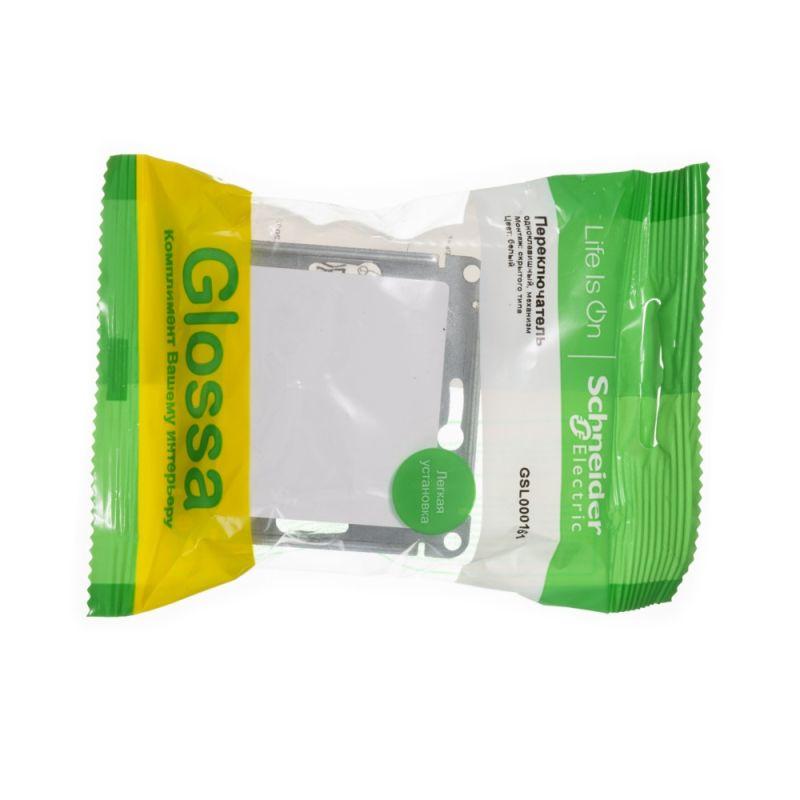 Механизм переключателя 1-кл. СП Glossa 10А IP20 (сх. 6) 10AX бел. SchE GSL000161