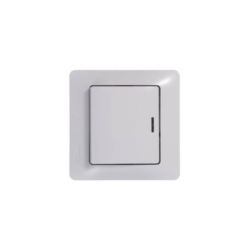 Механизм переключателя 1-кл. СП Glossa 10А IP20 (сх. 6а) 10AX с подсветкой бел. SchE GSL000163