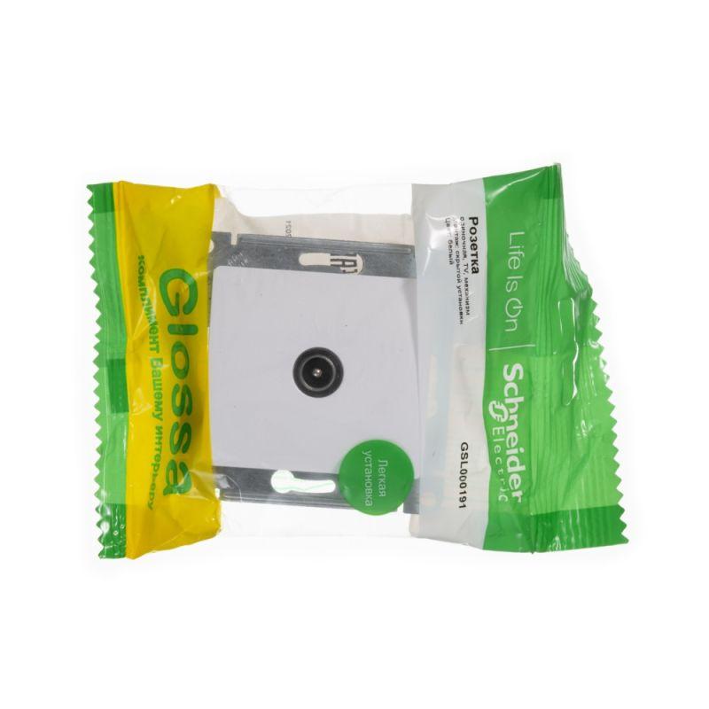 Механизм розетки TV 1-м СП Glossa 1DB бел. SchE GSL000191