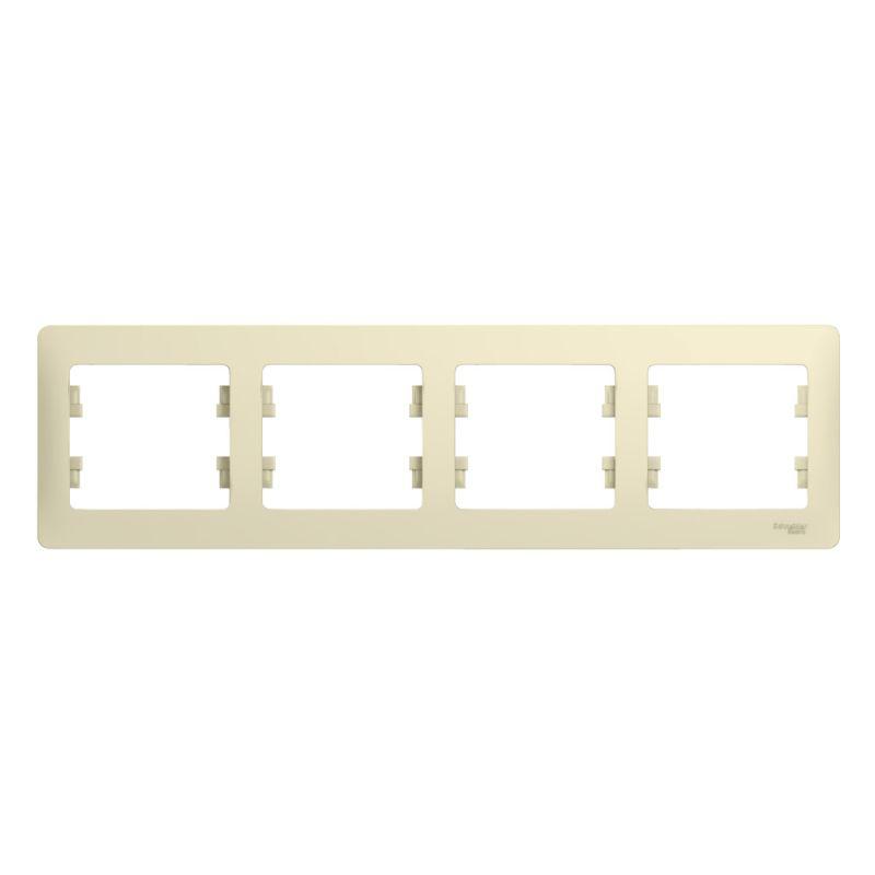 Рамка 4-м Glossa горизонт. беж. SchE GSL000204